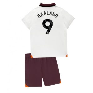 Erling Haaland #9 Manchester City Udebanesæt Børn 2023-24 Kort ærmer + korte bukser