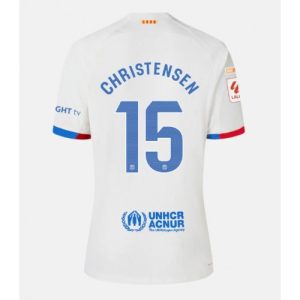 Andreas Christensen #15 Barcelona Udebanetrøje 2023-2024 hvid Kort ærmer