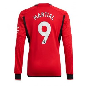 Anthony Martial #9 Manchester United Hjemmebanetrøje 2023-2024 rød Lange ærmer