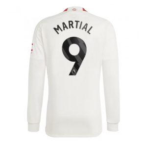 Anthony Martial #9 Manchester United Tredje trøje 2023-2024 hvid Lange ærmer
