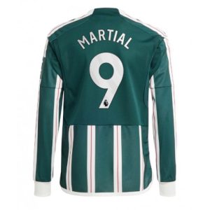 Anthony Martial #9 Manchester United Udebanetrøje 2023-2024 grøn Lange ærmer