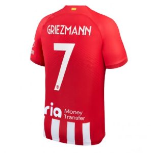 Antoine Griezmann #7 Atletico Madrid Hjemmebanetrøje 2023-2024 rød Kort ærmer