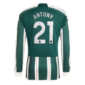 Antony #21 Manchester United Udebanetrøje 2023-2024 grøn Lange ærmer