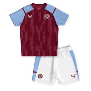 Aston Villa Hjemmebanesæt Børn 2023-24 Kort ærmer + korte bukser