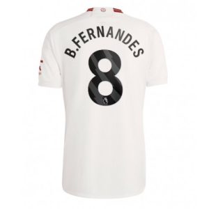 Bruno Fernandes #8 Manchester United Tredje trøje 2023-2024 hvid Kort ærmer