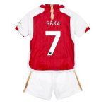 Bukayo Saka #7 Arsenal Hjemmebanesæt Børn 2023-24 Kort ærmer + korte bukser