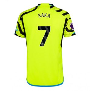 Bukayo Saka #7 Arsenal Udebanetrøje 2023-2024 gul Kort ærmer