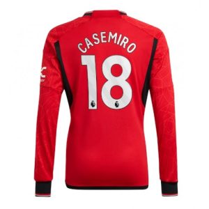 Casemiro #18 Manchester United Hjemmebanetrøje 2023-2024 rød Lange ærmer