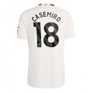 Casemiro #18 Manchester United Tredje trøje 2023-2024 hvid Kort ærmer