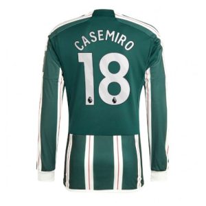 Casemiro #18 Manchester United Udebanetrøje 2023-2024 grøn Lange ærmer