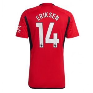 Christian Eriksen #14 Manchester United Hjemmebanetrøje 2023-2024 rød Kort ærmer