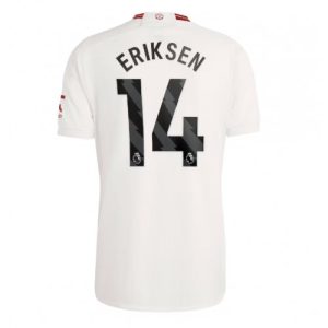Christian Eriksen #14 Manchester United Tredje trøje 2023-2024 hvid Kort ærmer