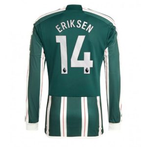 Christian Eriksen #14 Manchester United Udebanetrøje 2023-2024 grøn Lange ærmer