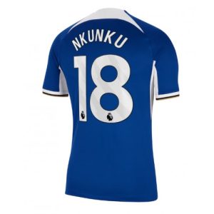 Christopher Nkunku #18 Chelsea Hjemmebanetrøje 2023-2024 blå Kort ærmer