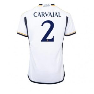 Daniel Carvajal #2 Real Madrid Hjemmebanetrøje 2023-2024 hvid Kort ærmer