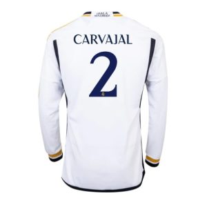 Daniel Carvajal #2 Real Madrid Hjemmebanetrøje 2023-24 hvid Lange ærmer