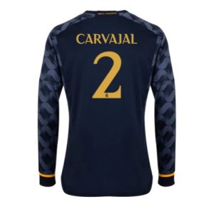 Daniel Carvajal #2 Real Madrid Udebanetrøje 2023-24 sort Lange ærmer til mænd