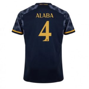 David Alaba #4 Real Madrid Udebanetrøje 2023-2024 sort grå Kort ærmer