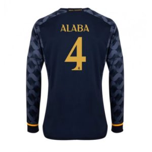 David Alaba #4 Real Madrid Udebanetrøje 2023-24 sort Lange ærmer til mænd