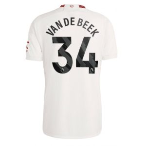 Donny van de Beek #34 Manchester United Tredje trøje 2023-2024 hvid Kort ærmer
