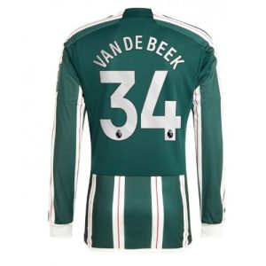 Donny van de Beek #34 Manchester United Udebanetrøje 2023-2024 grøn Lange ærmer