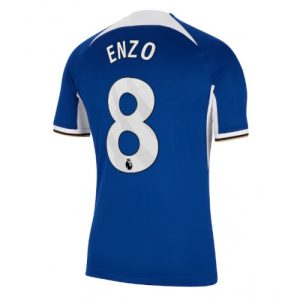 Enzo Fernandez #8 Chelsea Hjemmebanetrøje 2023-2024 blå Kort ærmer