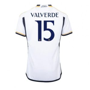Federico Valverde #15 Real Madrid Hjemmebanetrøje 2023-2024 hvid Kort ærmer