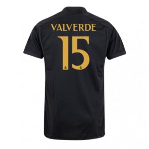 Federico Valverde #15 Real Madrid Tredje trøje 2023-2024 sort Kort ærmer