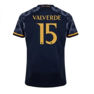 Federico Valverde #15 Real Madrid Udebanetrøje 2023-2024 sort grå Kort ærmer