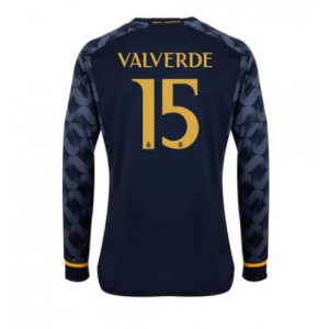 Federico Valverde #15 Real Madrid Udebanetrøje 2023-24 sort Lange ærmer til mænd