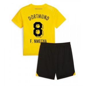 Felix Nmecha #8 Borussia Dortmund Hjemmebanesæt Børn 2023-24 Kort ærmer + korte bukser