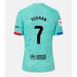 Ferran Torres #7 Barcelona Tredje trøje 2023-2024 grøn Kort ærmer