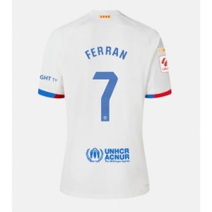 Ferran Torres #7 Barcelona Udebanetrøje 2023-2024 hvid Kort ærmer