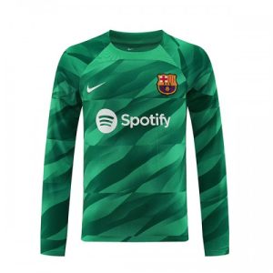Fodboldtrøjer til mænd Barcelona Målmand Tredje trøje 2023-2024 grøn Lange ærmer