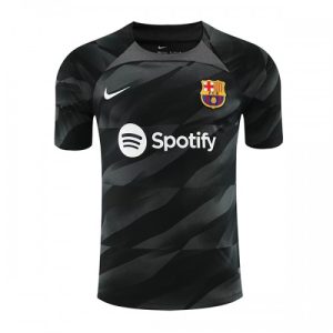 Fodboldtrøjer til mænd Barcelona Målmand Tredje trøje 2023-2024 sort Kort ærmer