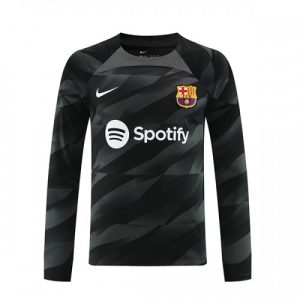 Fodboldtrøjer til mænd Barcelona Målmand Tredje trøje 2023-2024 sort Lange ærmer