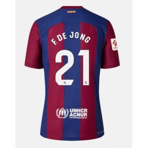Frenkie de Jong #21 Barcelona Hjemmebanetrøje 2023-2024 Kort ærmer