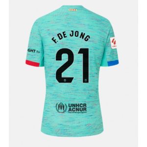 Frenkie de Jong #21 Barcelona Tredje trøje 2023-2024 grøn Kort ærmer