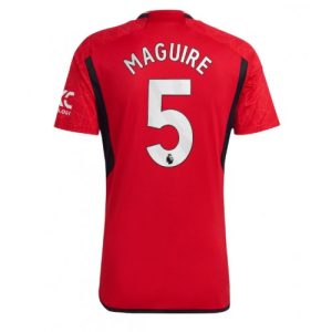 Harry Maguire #5 Manchester United Hjemmebanetrøje 2023-2024 rød Kort ærmer