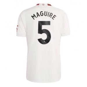 Harry Maguire #5 Manchester United Tredje trøje 2023-2024 hvid Kort ærmer