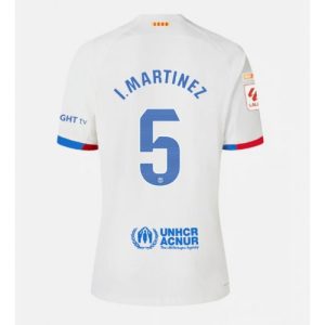 Inigo Martinez #5 Barcelona Udebanetrøje 2023-2024 hvid Kort ærmer