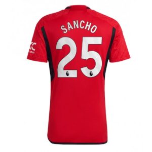 Jadon Sancho #25 Manchester United Hjemmebanetrøje 2023-2024 rød Kort ærmer