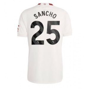 Jadon Sancho #25 Manchester United Tredje trøje 2023-2024 hvid Kort ærmer