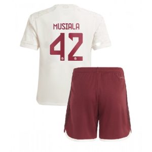 Jamal Musiala #42 Bayern Munich Tredje trøje Børn 2023-24 Kort ærmer + korte bukser