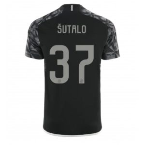 Josip Sutalo #37 Ajax Tredje trøje 2023-2024 sort Kort ærmer