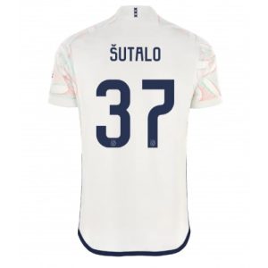 Josip Sutalo #37 Ajax Udebanetrøje 2023-2024 hvid Kort ærmer