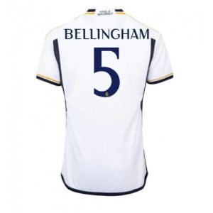 Jude Bellingham #5 Real Madrid Hjemmebanetrøje 2023-2024 hvid Kort ærmer