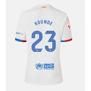 Jules Kounde #23 Barcelona Udebanetrøje 2023-2024 hvid Kort ærmer