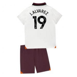 Julian Alvarez #19 Manchester City Udebanesæt Børn 2023-24 Kort ærmer + korte bukser