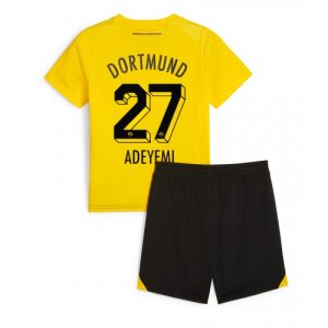 Karim Adeyemi #27 Borussia Dortmund Hjemmebanesæt Børn 2023-24 Kort ærmer + korte bukser